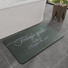 Stone Bath Mat Diatomaceous Earth Shower Mat, Non Slip Super Absorbent Quick Dry