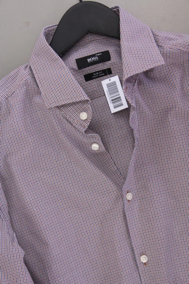 ✨ BOSS by Hugo Boss camicetta per uomo taglia Hemdgröße 40, M, 50 a quadri ✨ - Immagine 2 di 4