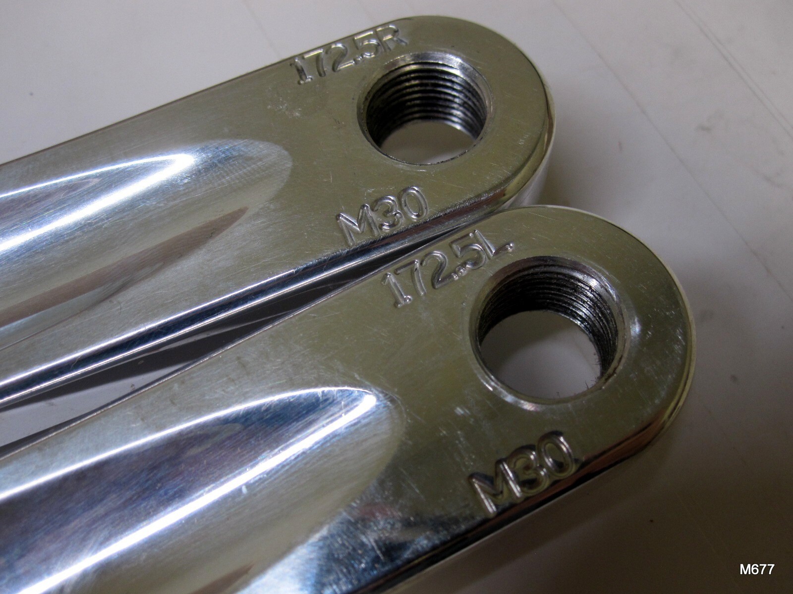 White Industries 172.5 mm  POLISHED M30 MOUNTAIN Crank Arms R&L