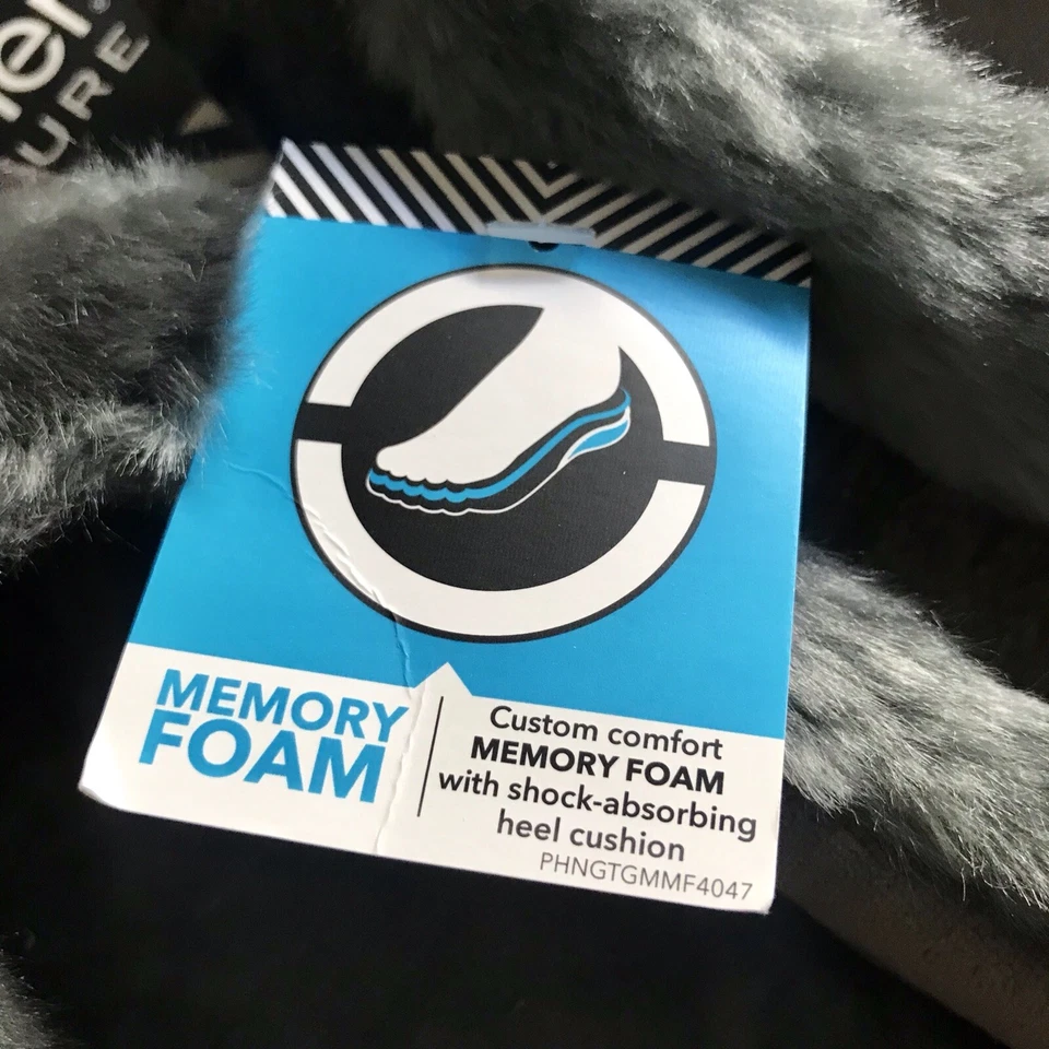 ISOTONER ~ Zapatillas botín de espuma viscoelástica grises pequeñas (5-6) para mujer Foto 4 de 4