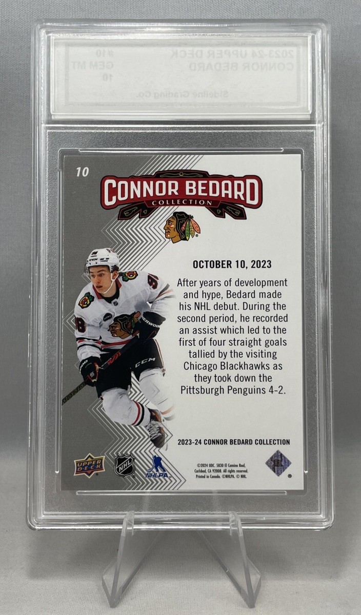 Connor Bedard Graded 10 Gem Mint Rookie Card 2023-24 Upper Deck