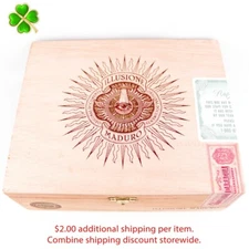 Illusione Original Documents Gordo Maduro Empty Wood Cigar Box 8.75" x 7.25" x 3
