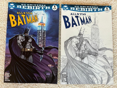 All Star Batman #1 Michael Turner Comic Book Set DC Aspen NM Color & Sketch