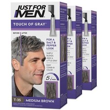 Just For Men Touch Of Gray Medium Brown Hair Coloring Agent Pack Of 3