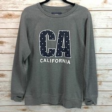 State of Mine Gray  Blue Cali Sweatshirt, Medium