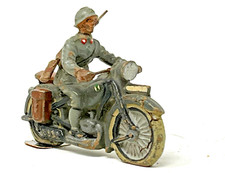 Lineol/Hausser/Elastolin, Kradmelder, Motorrad Fahrer (255)