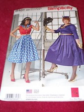 SIMPLICITY 8481-LADIES COSPLAY DRESS w/THEMED VARIATIONS PATTERN 20W-28W FF