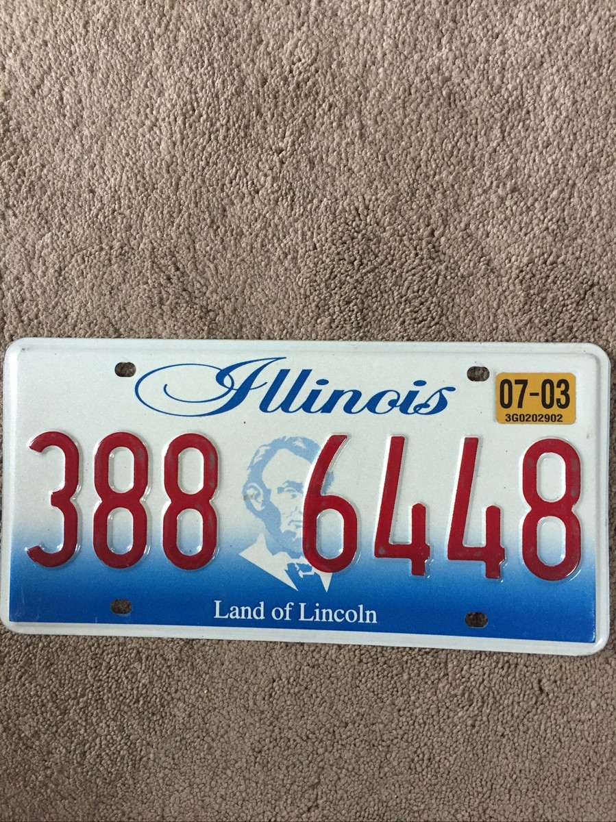 2003 Illinois License Plate - 388 6448 - Nice! | eBay