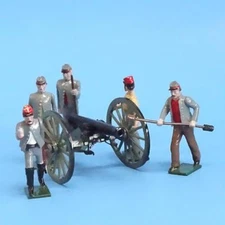 CORD-3033 - Confederate Artillery Crew (5 Figures - Tradition) and Gun (Unknown