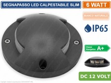 SEGNAPASSO LED CALPESTABILE 6W DOPPIO FASCIO LUMINOSO IP65 DA ESTERNO NATURALE