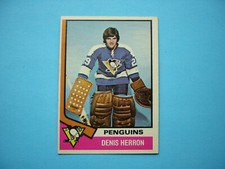 1974/75 O-PEE-CHEE NHL HOCKEY CARD #45 DENIS HERRON ROOKIE EXNM SHARP 74/75 OPC 