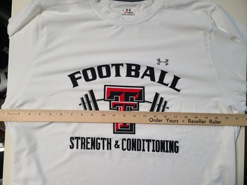 TEXAS TECH UNDER ARMOUR LONG SLEEVE XL WHITE STRENGTH AND CONDITIONING TEE NEW - Picture 8 of 9