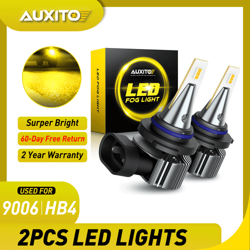 2PCS Golden Yellow Fog LED Driving Light Bulbs Fits for 9006 HB4 100W 3000K New