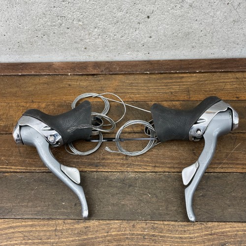 Vintage Shimano 600 Shifter Set ST-6400 Shift Lever Tri Color 8s 8 Penny Caps - Picture 4 of 22