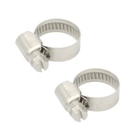 2X Edelstahl Schlauchschelle 12 - 20 Mm 1/2 Zoll Schlauchklemme Gartenschlauch