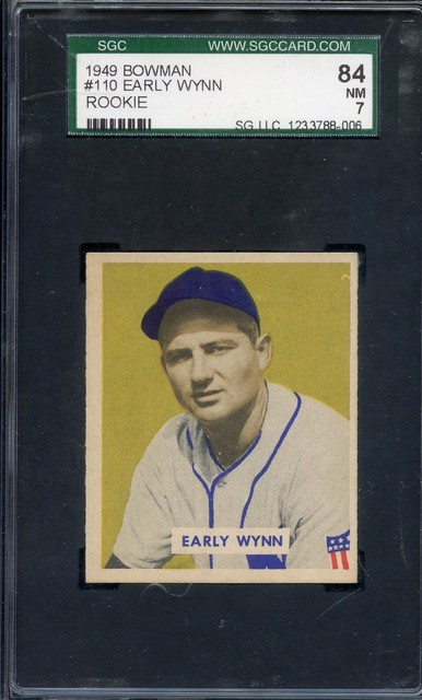 1949 Bowman #110 Early Wynn RC SGC 84 HOF Cleveland Indians 8006