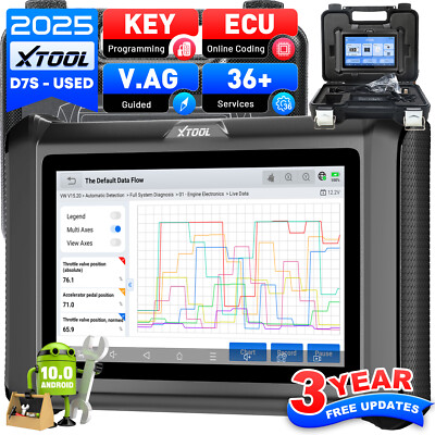 USED XTOOL D7S Full System Diagnostic Scan Tool 36+ Services 4000 Bi-directional
