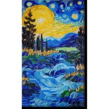 Bead Embroidery Kit Behind the waterfall Bead stitching Abris Art