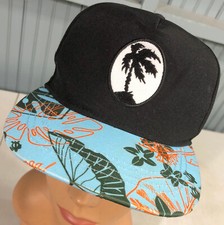 YOUTH Palm Tree Hawaiian Tropical Snapback Baseball Cap Hat