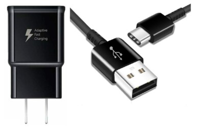TYPE C CABLE+WALL ADAPTER FOR LG G5/G6/G7/V20/V30/V40/V50/Stylo 4/5 (BLACK)