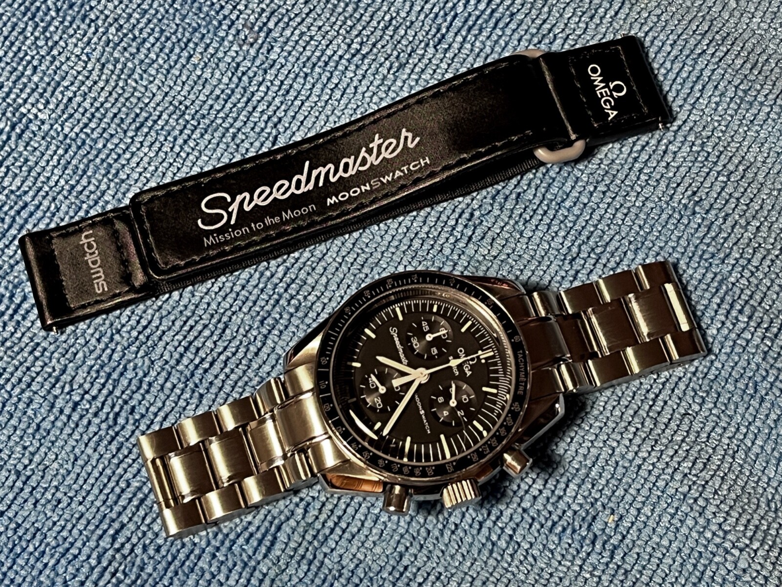 Stainless Steel Case Modified OMEGA X Swatch MoonSwatch Mission To