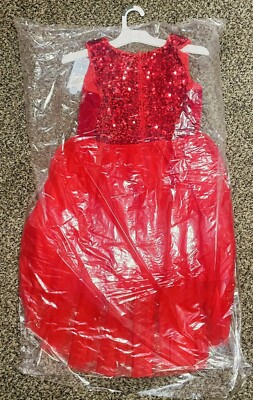 Cat & Jack Girls' Sequin Lace Tulle Dress, Red,Christmas Dress Medium  (7/8)NWT | eBay