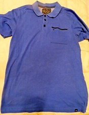 Boy's S Short Sleeve Cotton Hurley Nike Dri-Fit Blue Polo Shirt