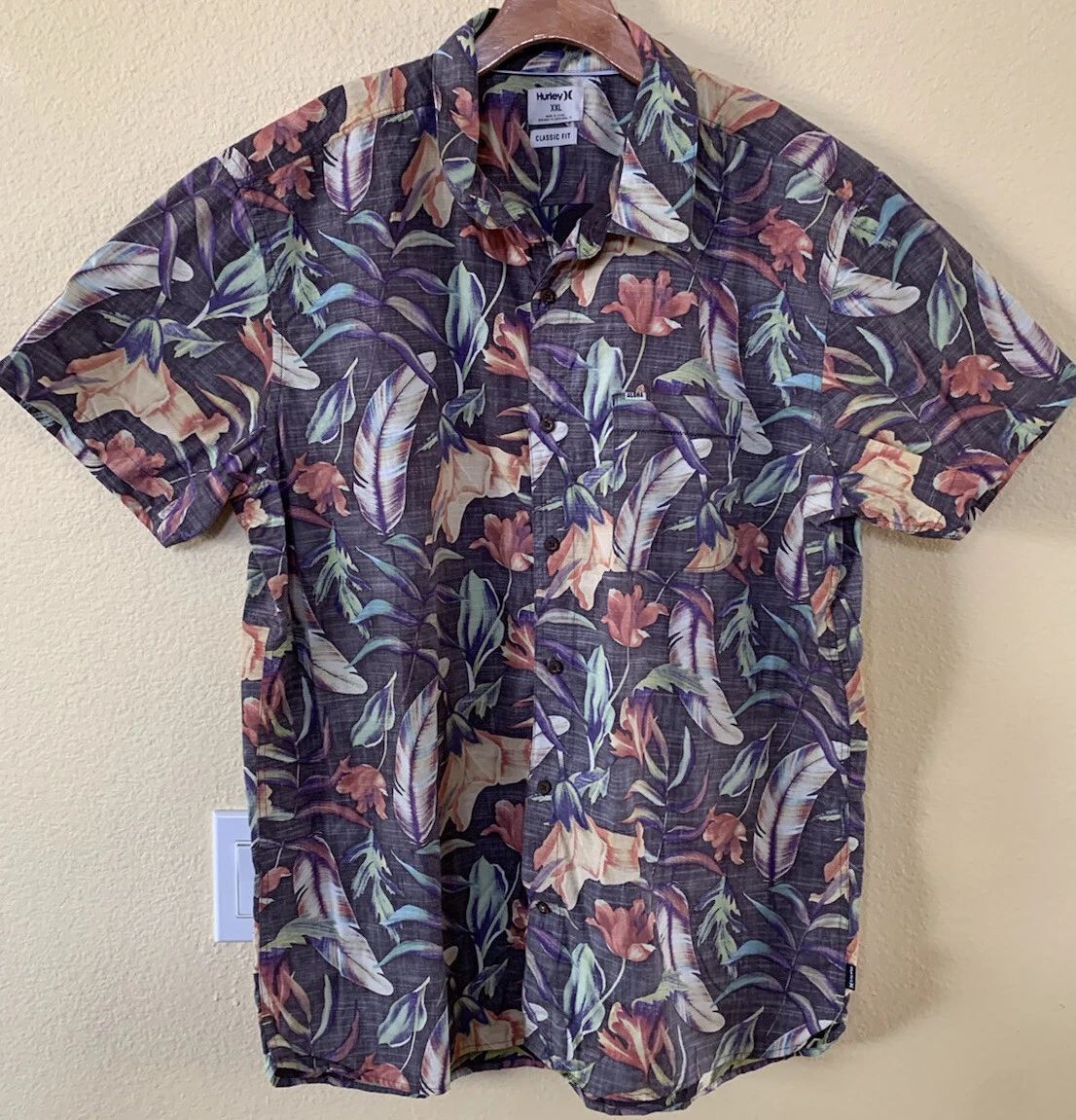 hurley floral shirt