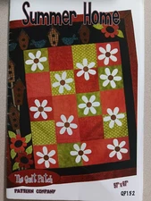 The Quilt Patch Summer Home Pattern QP152 57 x 67 Floral  Birdhouse Applique