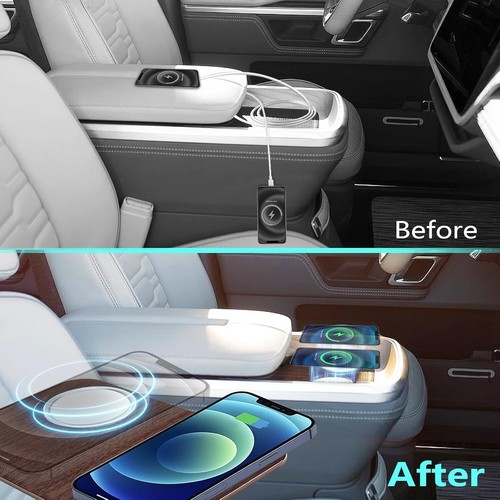 Dual Wireless Phone Charging Pad for Rivian R1T and R1S - 第 6/6 張圖片