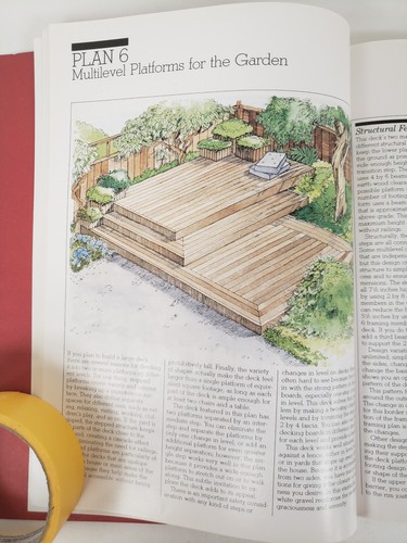 Deck Plans Book Robert J Beckstrom Ortho Book by Monsanto Books ©1985 Damage - Foto 10 di 17