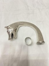 Brass Chrome finish Wolf Style Head Handle For Wooden Shaft men's Walking Stick
