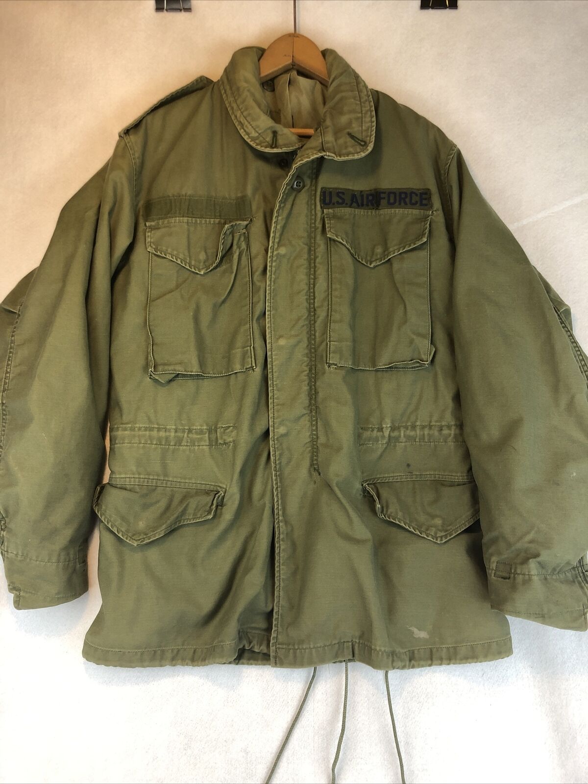 M65 Field Jacket Small Long OG-107 70s US Air Force H… - Gem