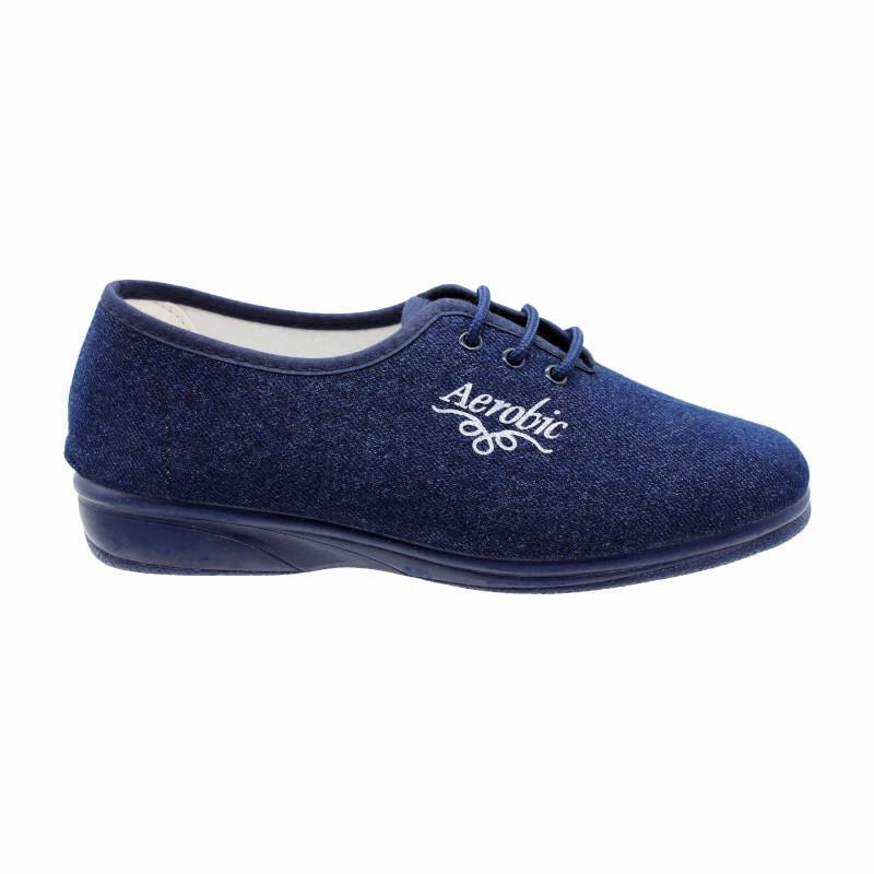 Zapatilla aerobic con cuña y cordones