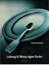 Advertising 258 1978 Létang & Rémy Plate & Steel Spoon Versailles