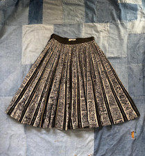 Vintage 1950s Maya de Mexico Handmade Embroidered Circle Dancing Skirt 26 Waist