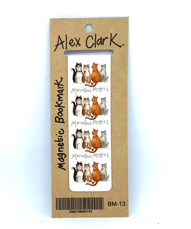 Marvellous Moggies Magnetic Bookmark, Alex Clark, Cats, Books, Readers BM13