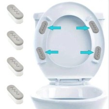 Super Sticky Rubber Toilet Seat Bumpers for Bidet, 4-Pack, Easy Installation