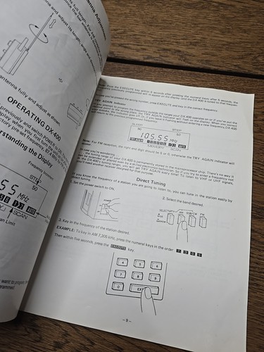 Realistic DX-400 Synthesized Communication Receiver Owner Manual Vintage Origina - Picture 9 of 10