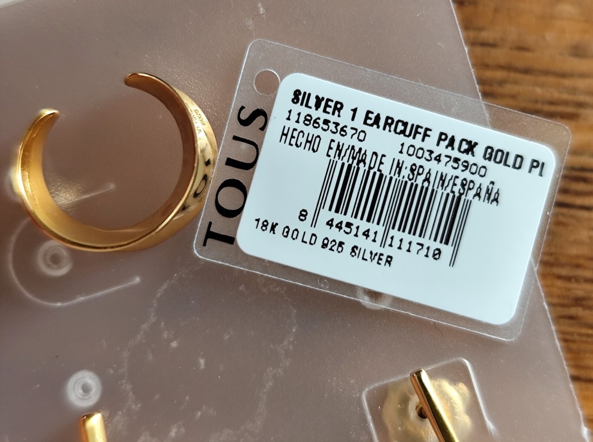 TOUS gold vermeil 925 silver 3 earrings set, NEW! | eBay