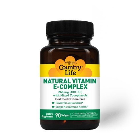 Комплекс витамина Е Country Life 400 МЕ со смешанными токоферолами 90 мягких капсул