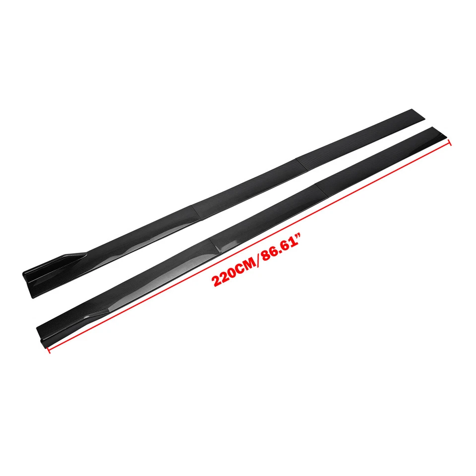 For Benz W205 C205 C300 C43 C63 AMG 2000-21 Carbon Fiber Side Skirts Extension Foto 2 de 4