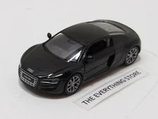 WELLY AUDI R8 V10 GLOSS BLACK 4.5 INCHES LONG NO BOX USA FREE SHIP