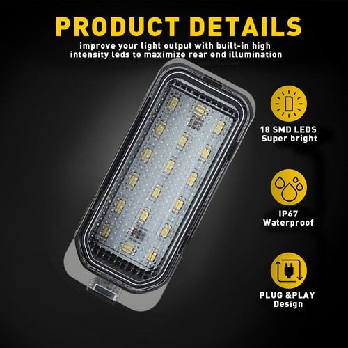 2x LED Licence Number Plate Light White For 2011-21 Ford Ranger T6 Pickup PX TKE - Picture 8 of 12