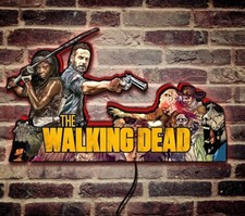 Raro The Walking Dead Pinball Topper caja de luz LED | El sueño de un coleccionista | ¡Sobrevive!