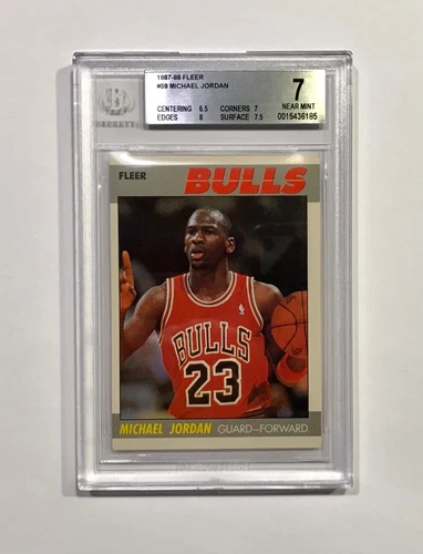 1987-88 Fleer #59 (2nd Year) !!!! Michael Jordan BGS 7 (w/8/7.5 Subs) !!!!