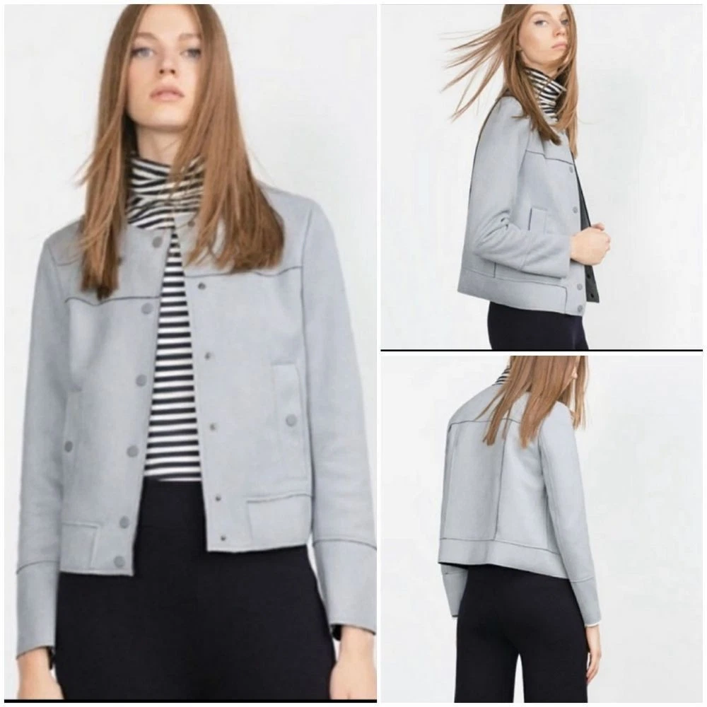 Zara suede cheap jacket womens