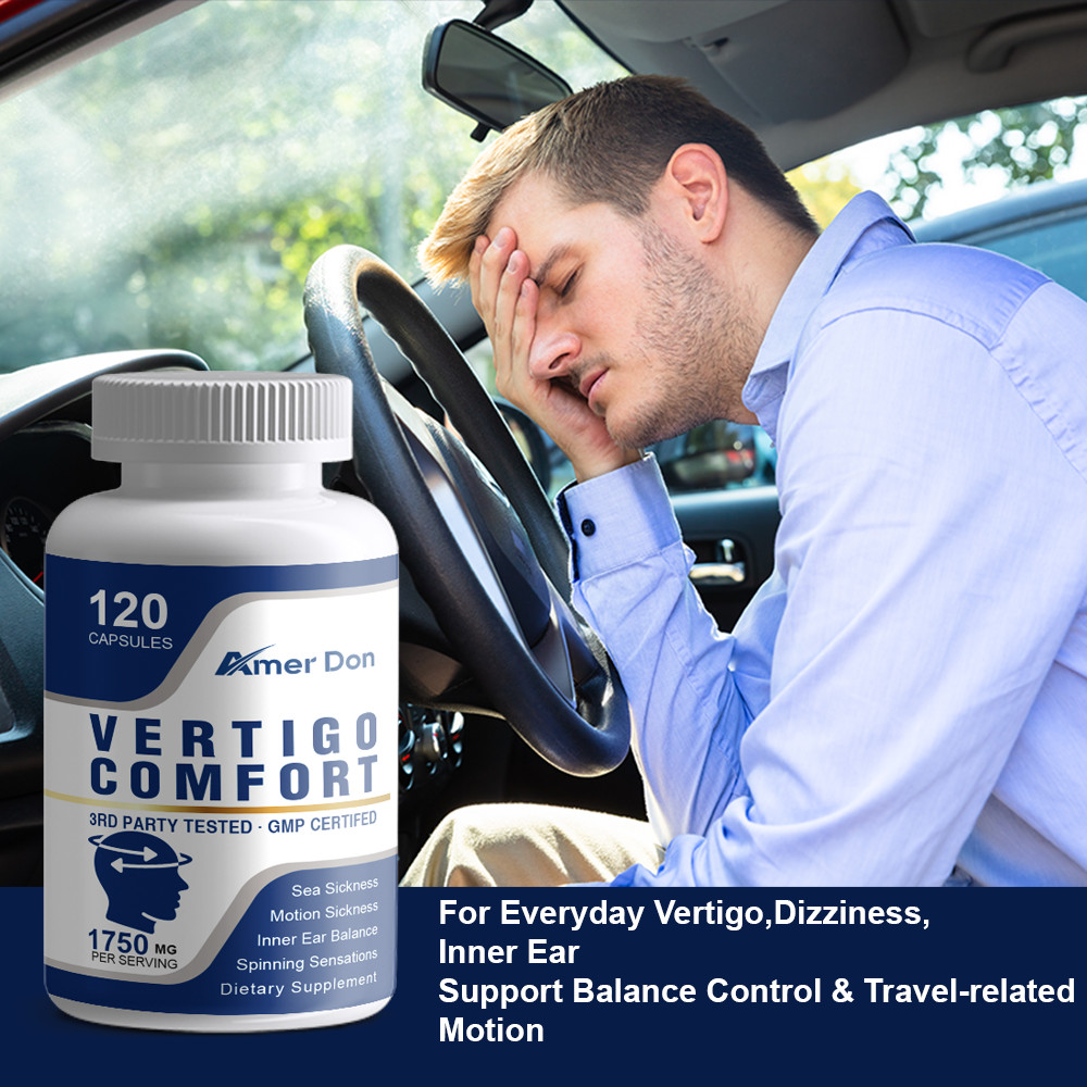 Vertigo Comfort Capsules 1750mg - Inner Ear Balance - Motion Sickness, Dizzines thumbnail 8