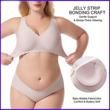 Jelly Bras for Women No Underwire Wireless Bra Comfort Seamless Soft Support Bra