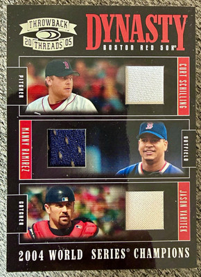 2005 Donruss Throwback Threads Red Sox Dynasty Memorabilia D-10 /250